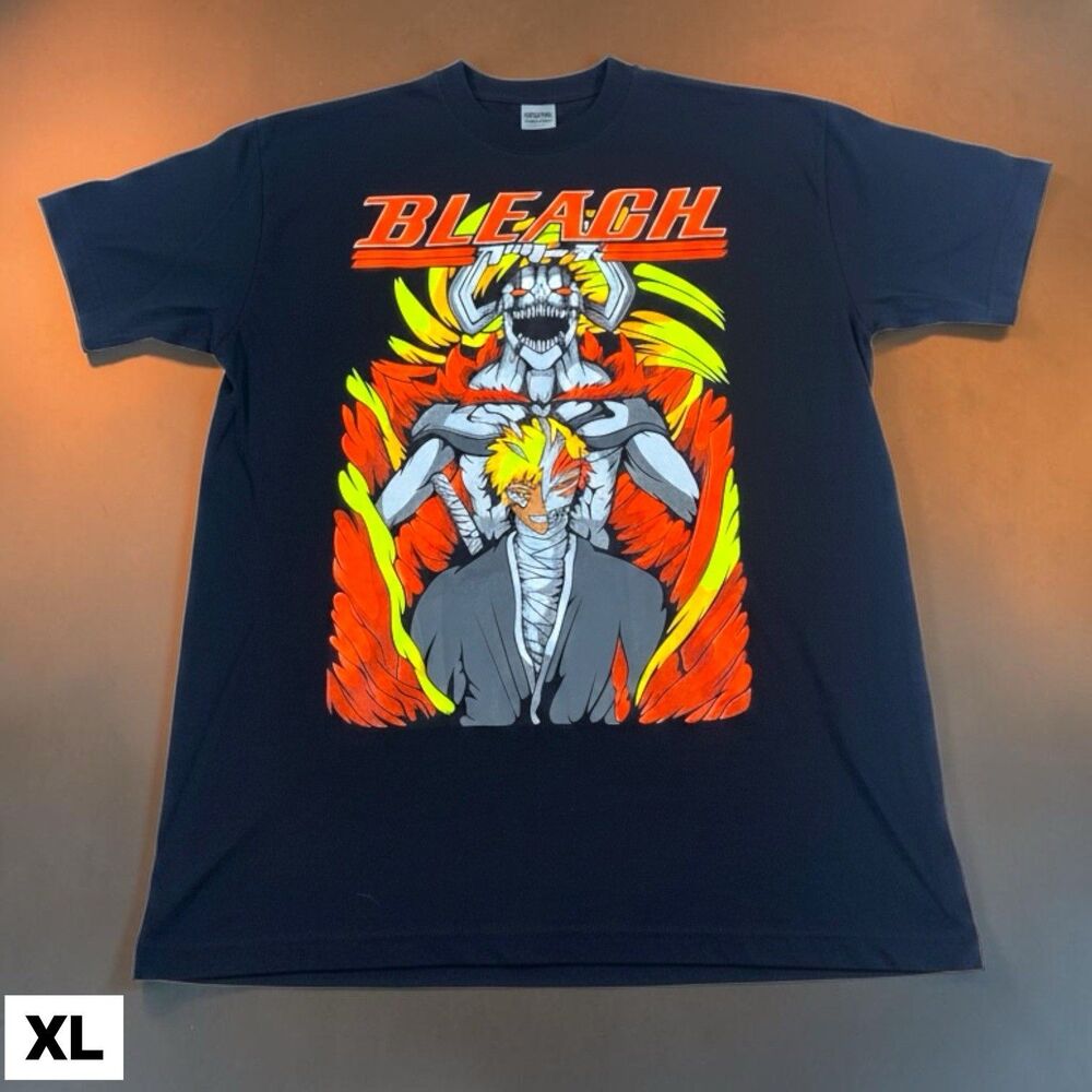 Vintage Y2K Bleach Anime T Shirt Ichigo Bankai Byakuya Black XL Graphic Tee